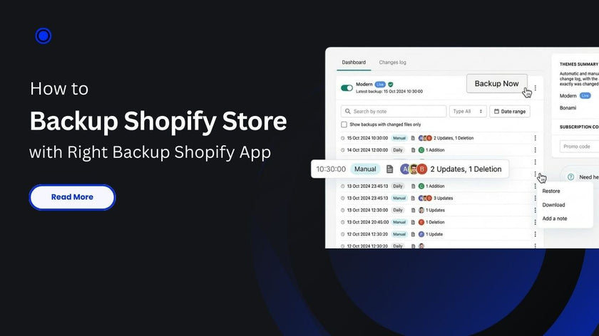 How to Backup Shopify Store with Right Backup Shopify App