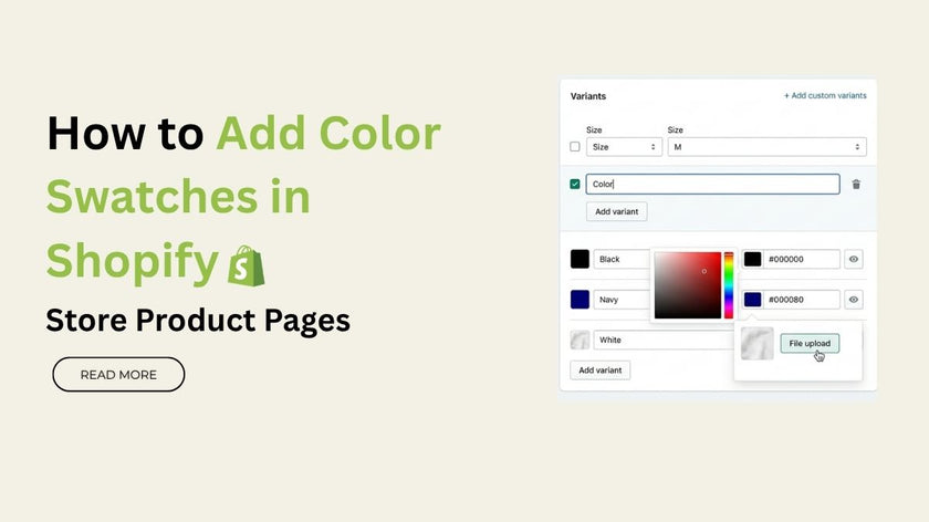 How to Add Color Swatches in Shopify Store Product Pages