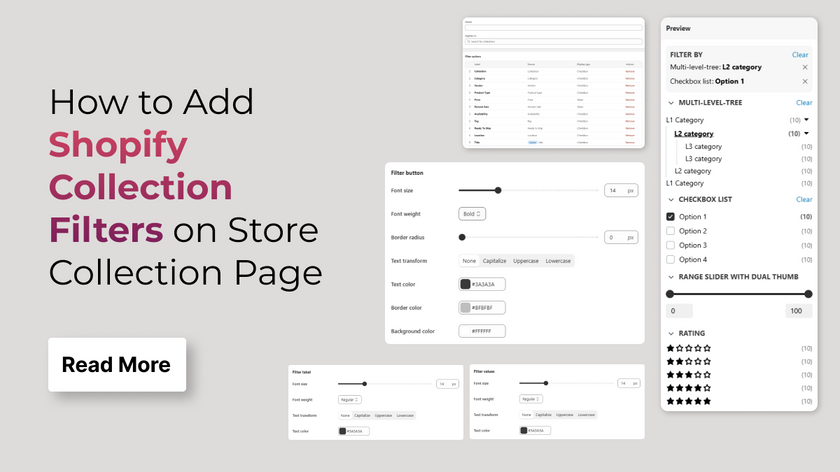 How to Add Shopify Collection Filters on Store Collection Page