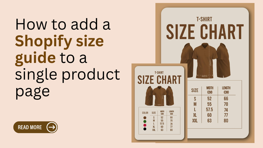 How to add a Shopify size guide to a single product page