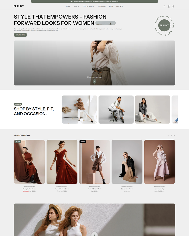 Flaunt Clothing Shopify Theme