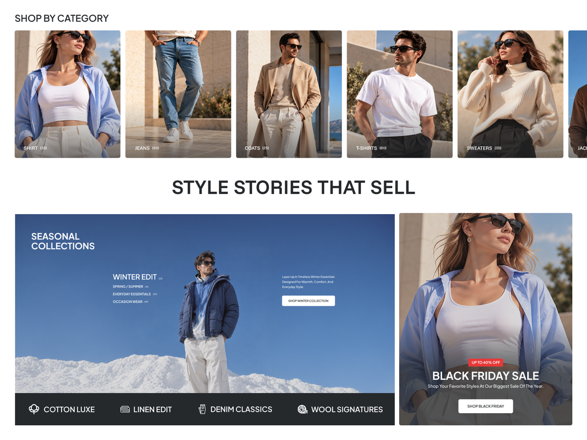Minimal Shopify Theme Feature 1