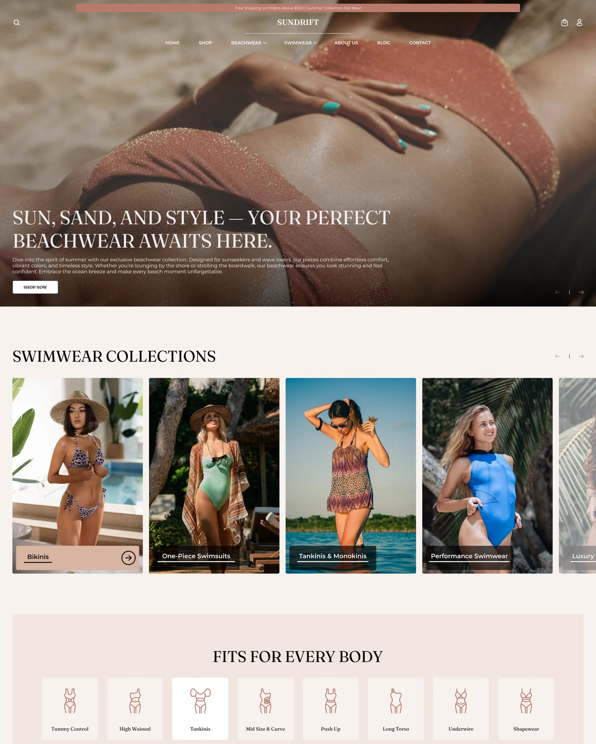Sundrift Swimwear Shopify Theme