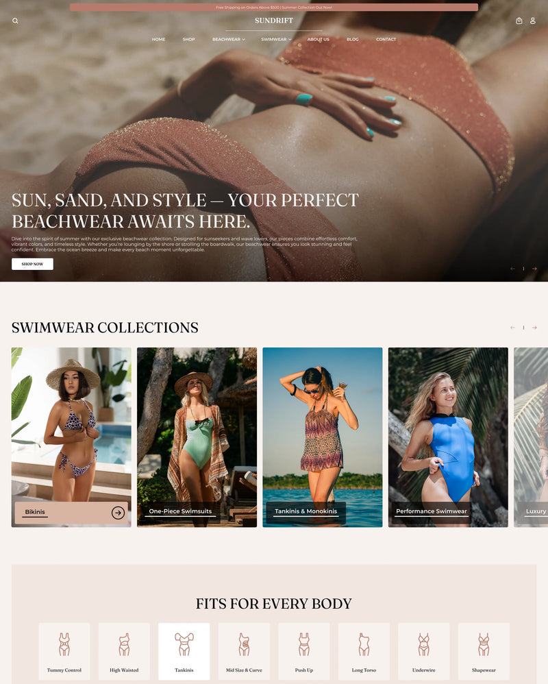 Sundrift Swimwear Shopify Theme