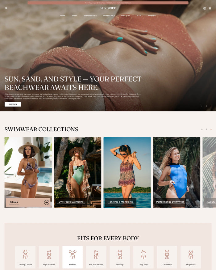 Sundrift Swimwear Shopify Theme