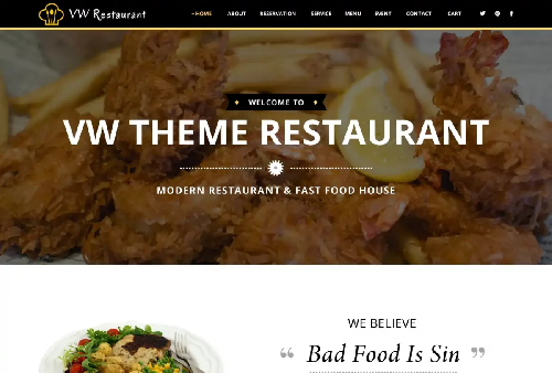 Food Restaurant WordPress Theme