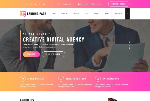 Landing Page WordPress Theme